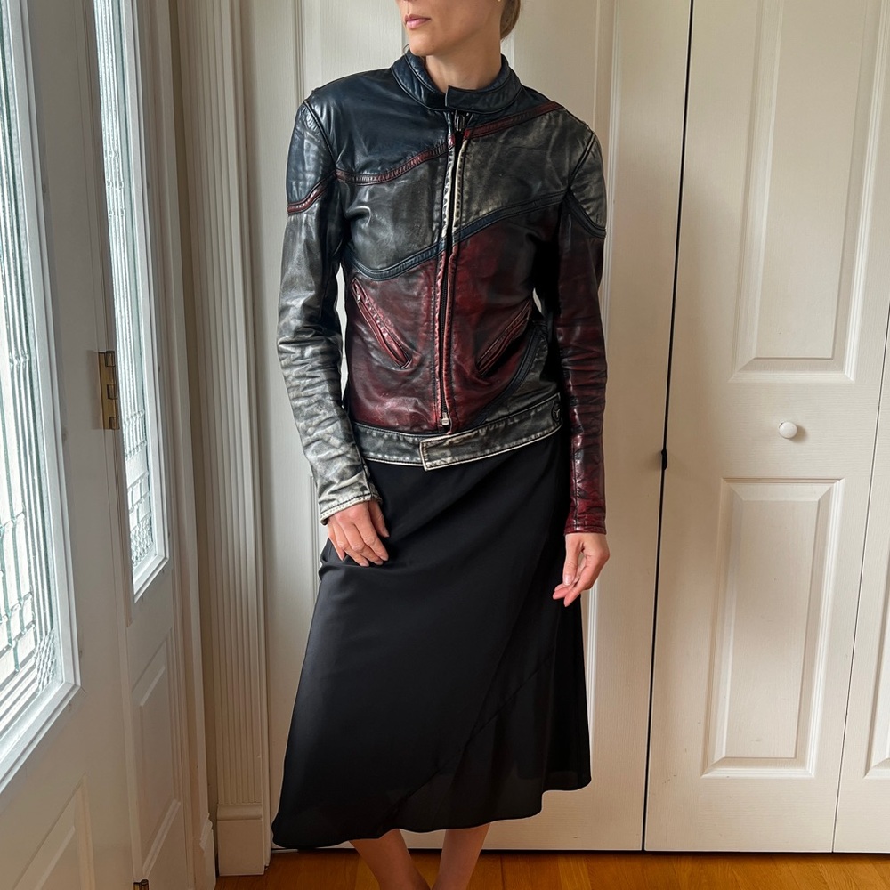 Vintage Taurus Genuine Leather Biker Jacket